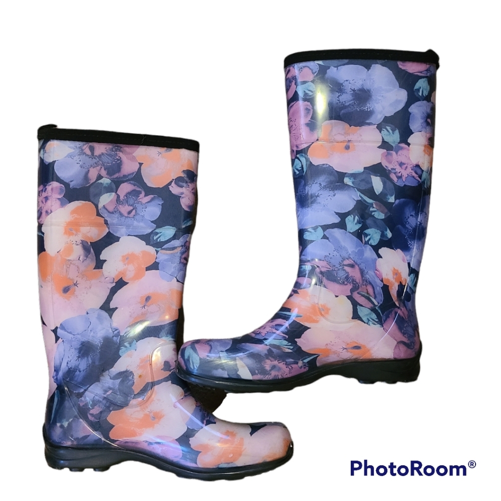 Kamik Poppies rain/garden floral rubber boots